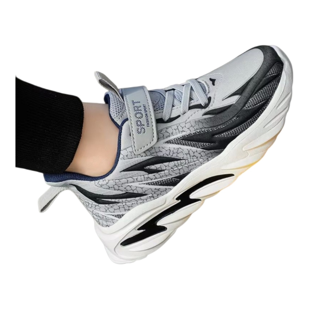 Sporto Kids Sneakers - Gray and Black